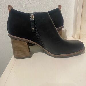 Dr. Scholl’s Women’s Black Ankle Boots Roxanne NEW size 11 wood heel comfort